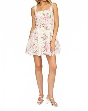 NEW LUCY PARIS amiri mini dress in white floral